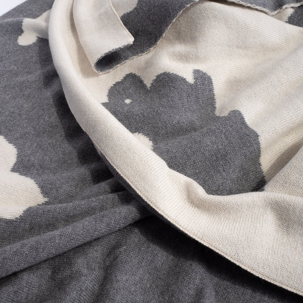 Sofa Pledd / Teppe - Strikket Kanin Fabric Close-up Image