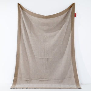 Sofa Pledd / Teppe - Strikket Sildebensmønster Stein