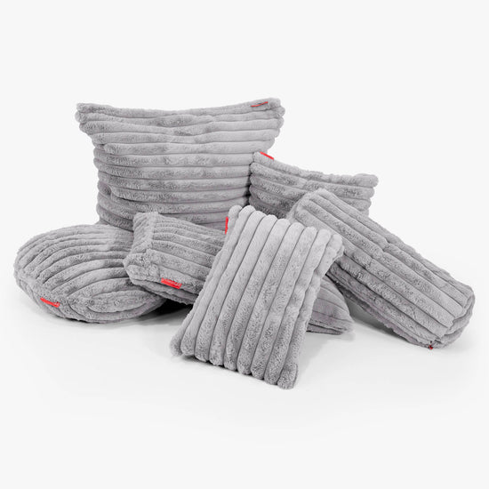 Sylinderputetrekk 20 x 55cm - Ultrabehagelig Kord Grå 03