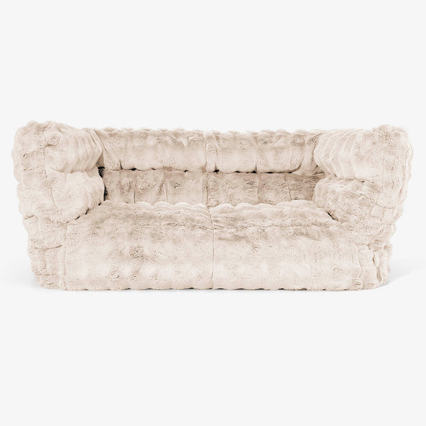 Louis 2-seter Saccosekk Sofa Erstatningsdeksel - Falsk Pels Boble 01