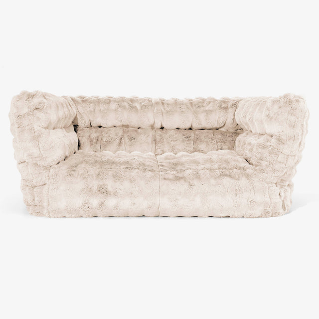 Louis 2-seter Saccosekk Sofa Erstatningsdeksel - Falsk Pels Boble 01