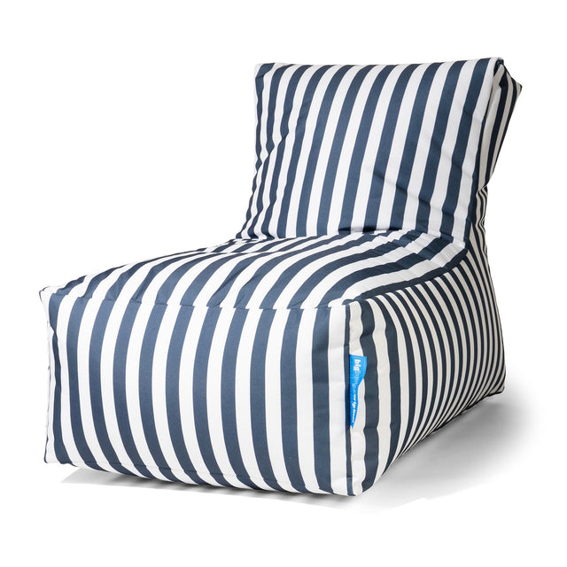 Lounge Saccosekk Utendørs - Marineblå Stripet 01