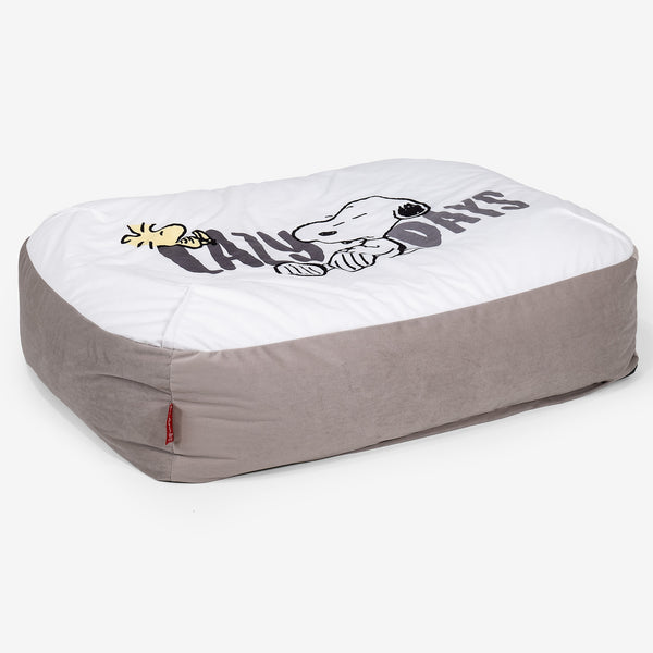 Snoopy Sloucher Medium-hundeseng - Lat Fabric Close-up Image