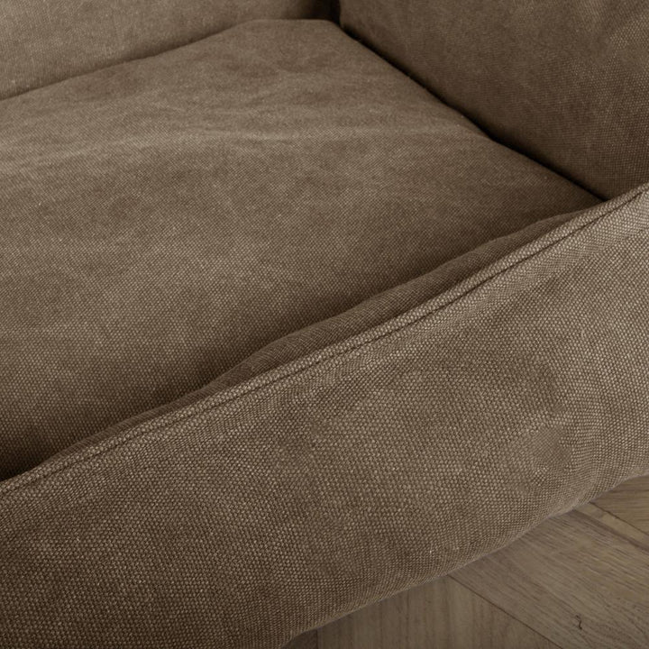 Hundekurv, Ortopedisk Memory Foam Hundeseng for Kjæledyr, Liten, Middels, Stor - Steinvasket Denim Khaki