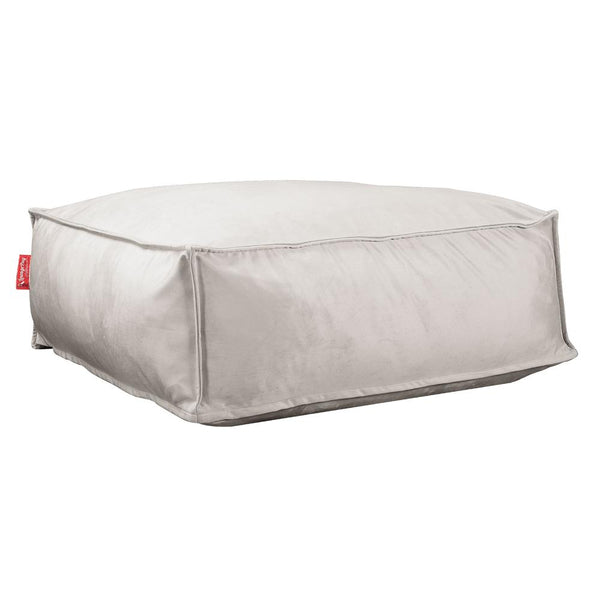 CloudSac 250 Memory Foam Ottoman Sittepuff - Fløyel Sølv