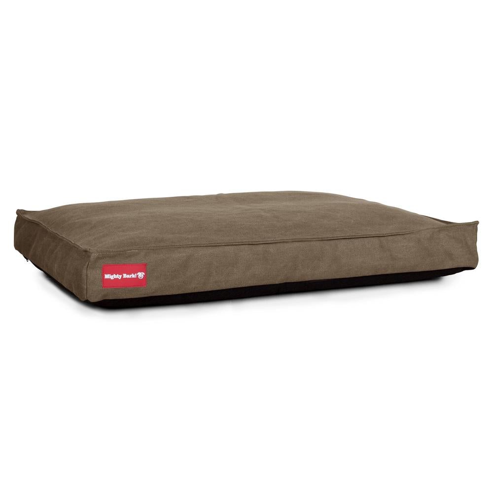 Madrassen, Ortopedisk Memory Foam Hundemadrass for Kjæledyr, Stor, XXL - Steinvasket Denim Khaki