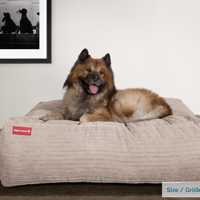 Hundepute / Puff, Memory Foam Hundeseng - Cord Mink