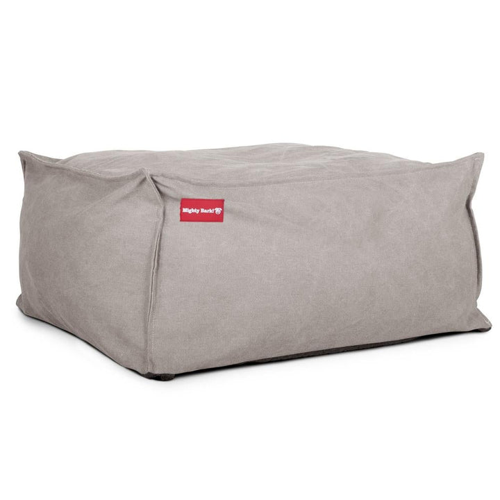 Hundepute / Puff, Memory Foam Hundeseng - Steinvasket Denim Tinn