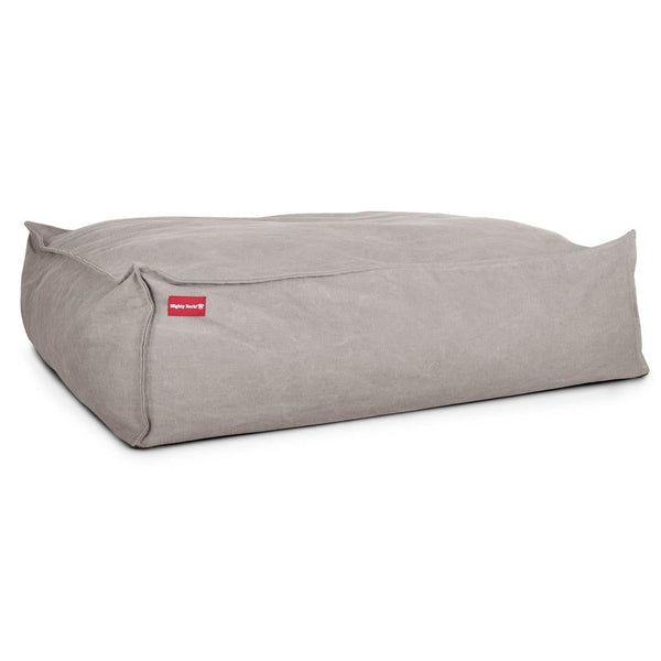 Hundepute / Puff, Memory Foam Hundeseng - Steinvasket Denim Tinn