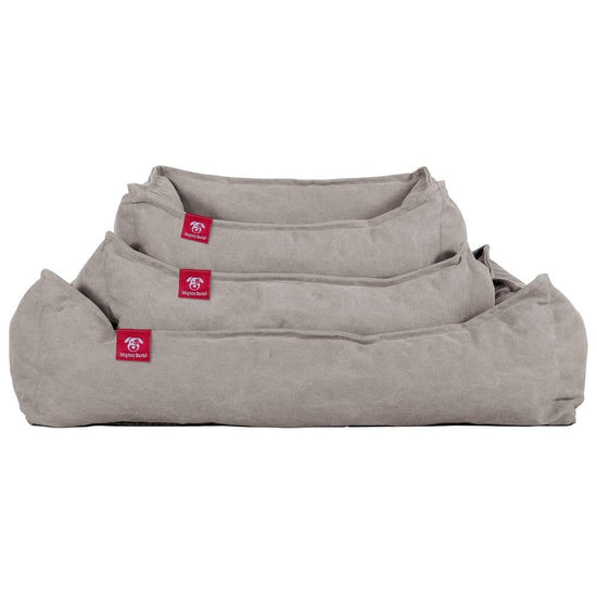 Hundekurv, Ortopedisk Memory Foam Hundeseng for Kjæledyr, Liten, Middels, Stor - Steinvasket Denim Tinn