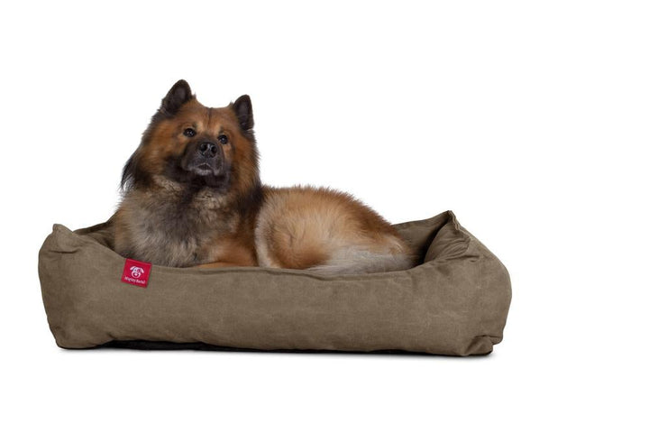 Hundekurv, Ortopedisk Memory Foam Hundeseng for Kjæledyr, Liten, Middels, Stor - Steinvasket Denim Khaki