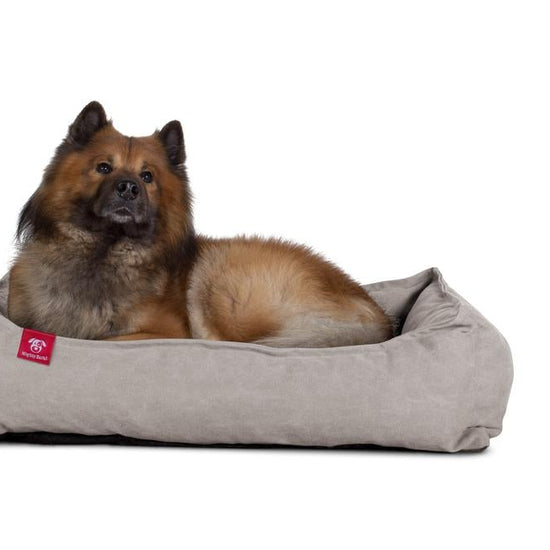 Hundekurv, Ortopedisk Memory Foam Hundeseng for Kjæledyr, Liten, Middels, Stor - Steinvasket Denim Tinn