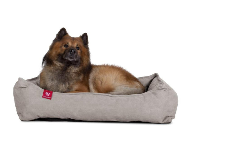 Hundekurv, Ortopedisk Memory Foam Hundeseng for Kjæledyr, Liten, Middels, Stor - Steinvasket Denim Tinn