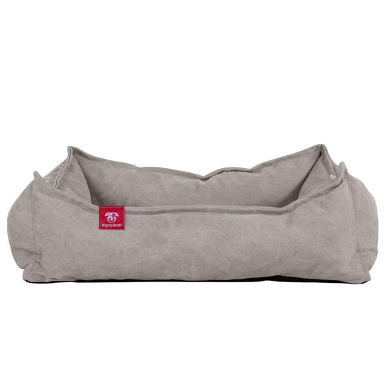 Hundekurv, Ortopedisk Memory Foam Hundeseng for Kjæledyr, Liten, Middels, Stor - Steinvasket Denim Tinn