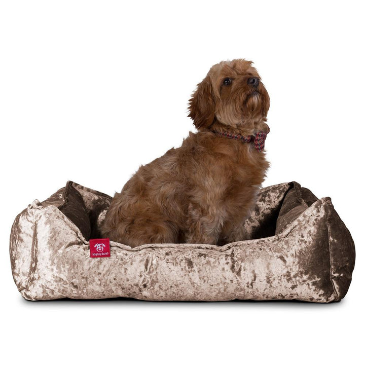 Hundekurv, Ortopedisk Memory Foam Hundeseng for Kjæledyr, Liten, Middels, Stor - Glitrende Trøffel