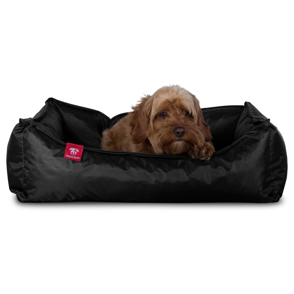 Hundekurv, Ortopedisk Memory Foam Hundeseng for Kjæledyr, Liten, Middels, Stor - Vanntett Svart