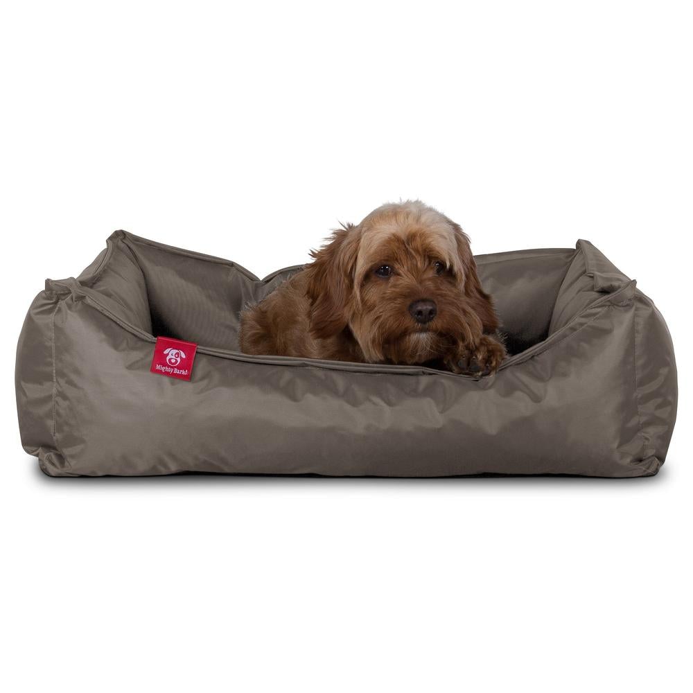 Hundekurv, Ortopedisk Memory Foam Hundeseng for Kjæledyr, Liten, Middels, Stor - Vanntett Grå