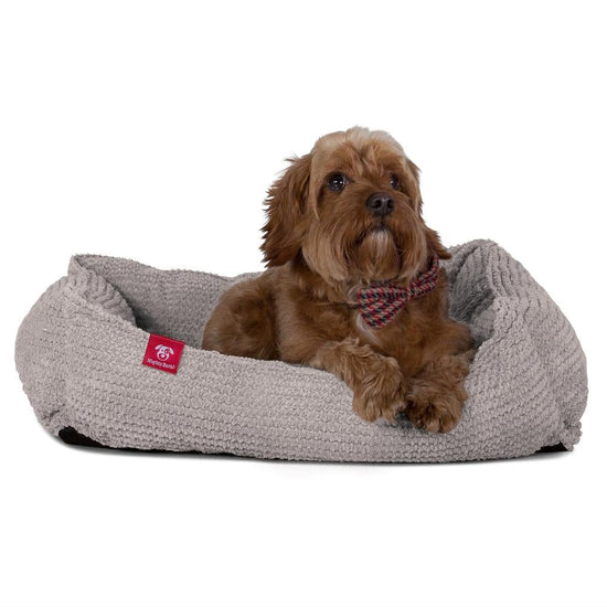 Hundekurv, Ortopedisk Memory Foam Hundeseng for Kjæledyr, Liten, Middels, Stor - Pom-pom Mink