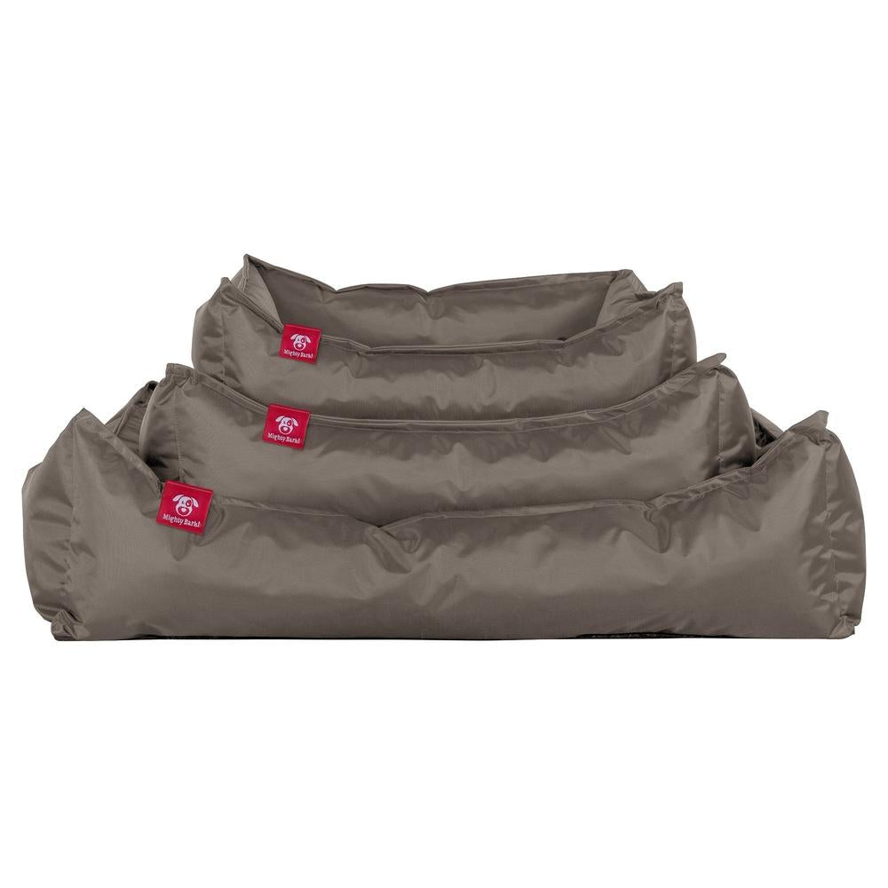 Hundekurv, Ortopedisk Memory Foam Hundeseng for Kjæledyr, Liten, Middels, Stor - Vanntett Grå