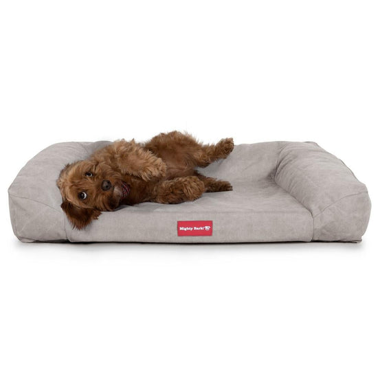Sofaen, Ortopedisk Memory Foam Hundesofa,  Stor, Medium, XXL - Steinvasket Denim Tinn
