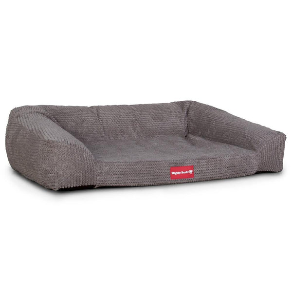 Sofaen, Ortopedisk Memory Foam Hundesofa,  Stor, Medium, XXL - Pom-pom Koksgrå