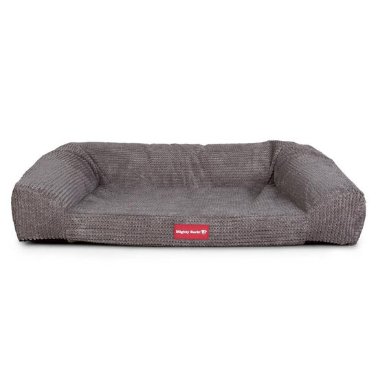 Sofaen, Ortopedisk Memory Foam Hundesofa,  Stor, Medium, XXL - Pom-pom Koksgrå