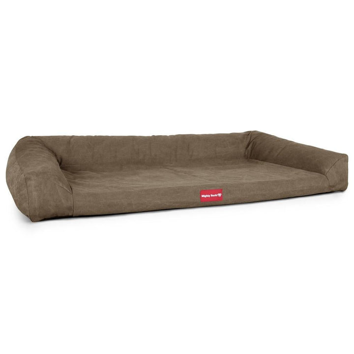 Sofaen, Ortopedisk Memory Foam Hundesofa,  Stor, Medium, XXL - Steinvasket Denim Khaki