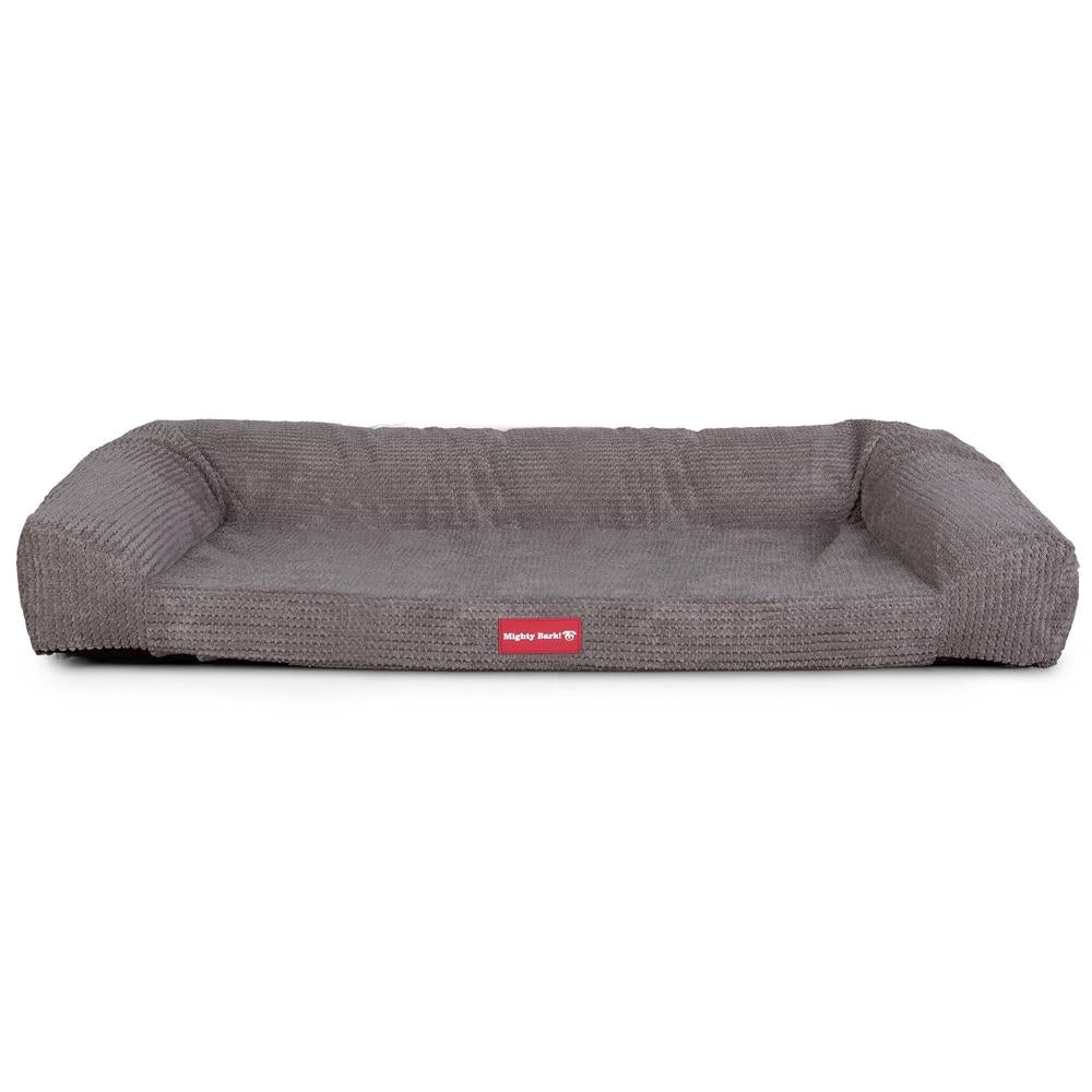 Sofaen, Ortopedisk Memory Foam Hundesofa,  Stor, Medium, XXL - Pom-pom Koksgrå