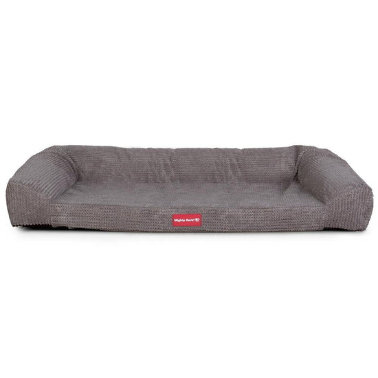 Sofaen, Ortopedisk Memory Foam Hundesofa,  Stor, Medium, XXL - Pom-pom Koksgrå