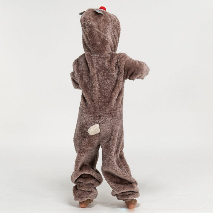 Animal Fleece Onesie for Barn - Reinsdyr 02