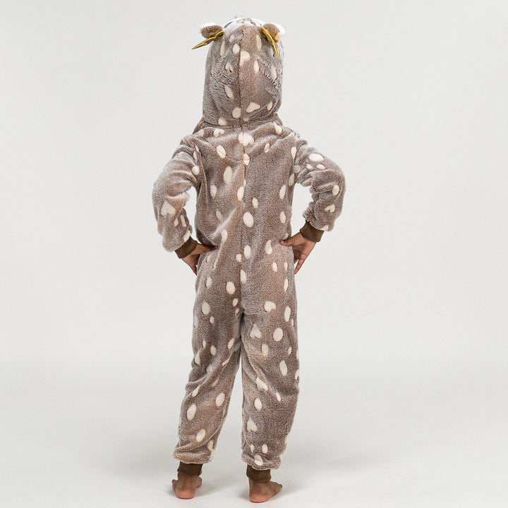 Animal Fleece Onesie for Barn - Reinsdyrtrykk 05