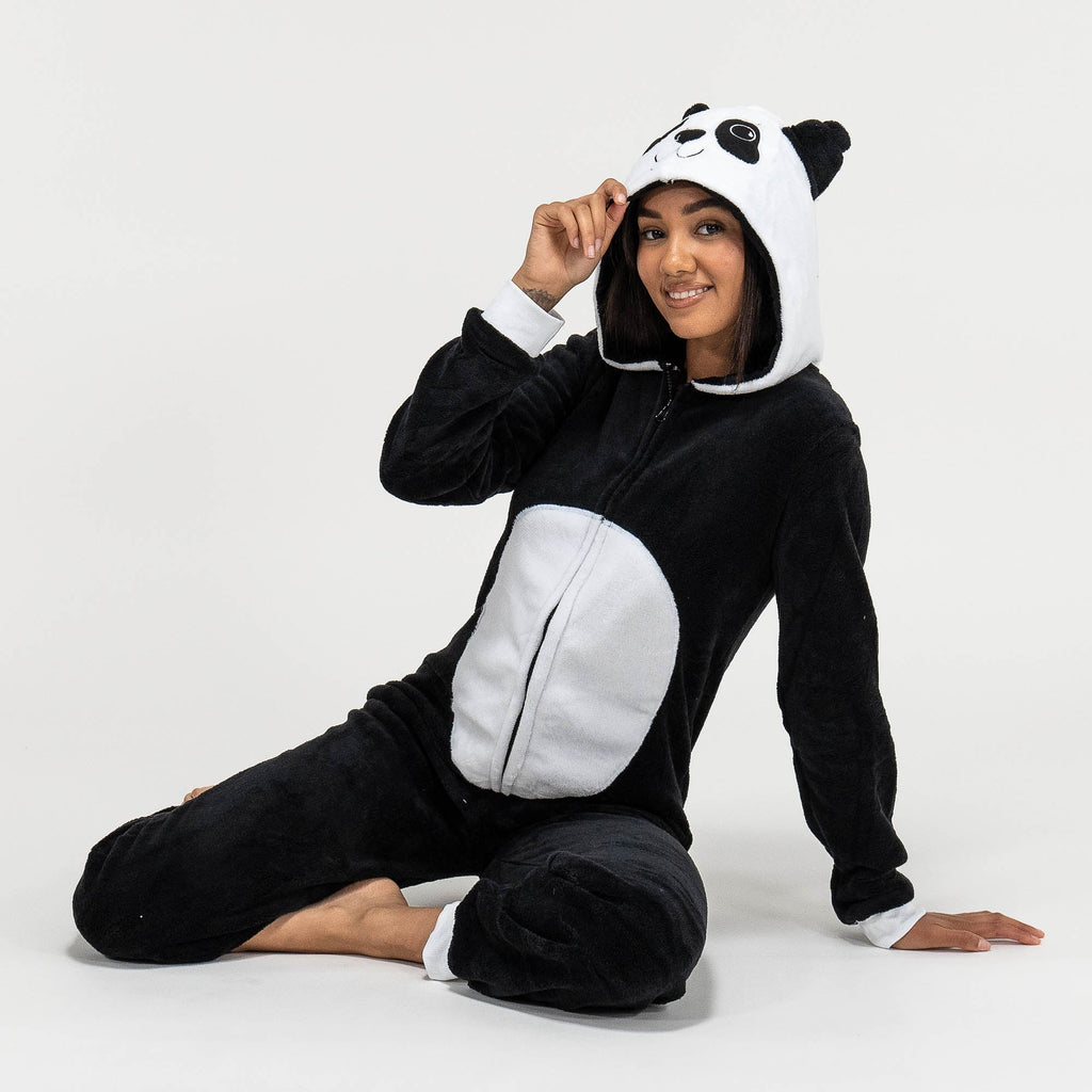 Animal Fleece Onesie til Kvinner - Panda 05