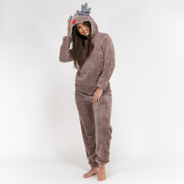 Animal Fleece Twosie Pyjamas-sett - Reinsdyr 03