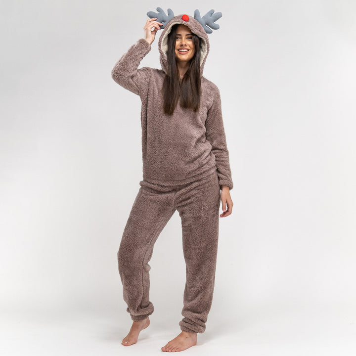 Animal Fleece Twosie Pyjamas-sett - Reinsdyr 04