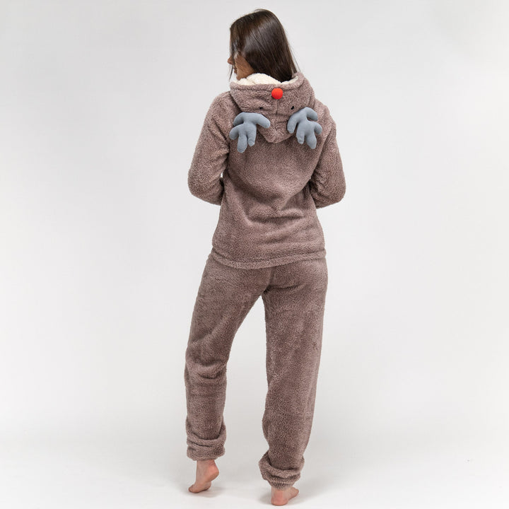 Animal Fleece Twosie Pyjamas-sett - Reinsdyr 06