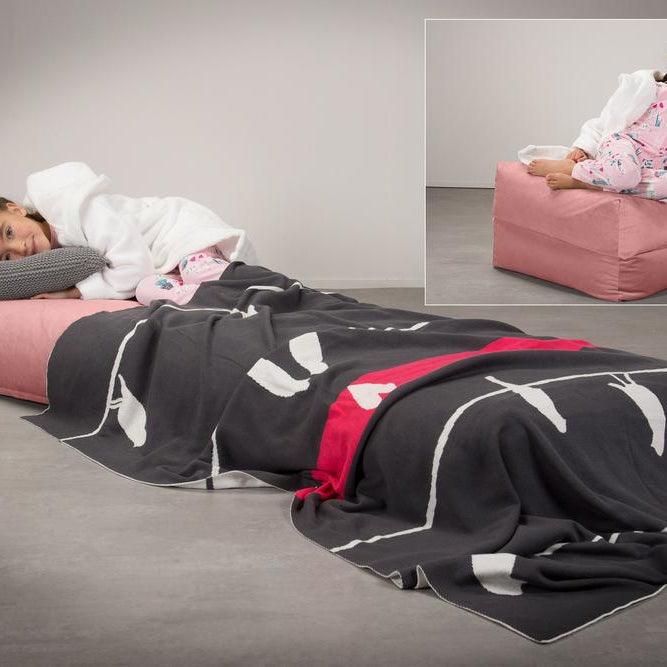 Avery Futon Stolseng Singel - Fløyel Rosa 02
