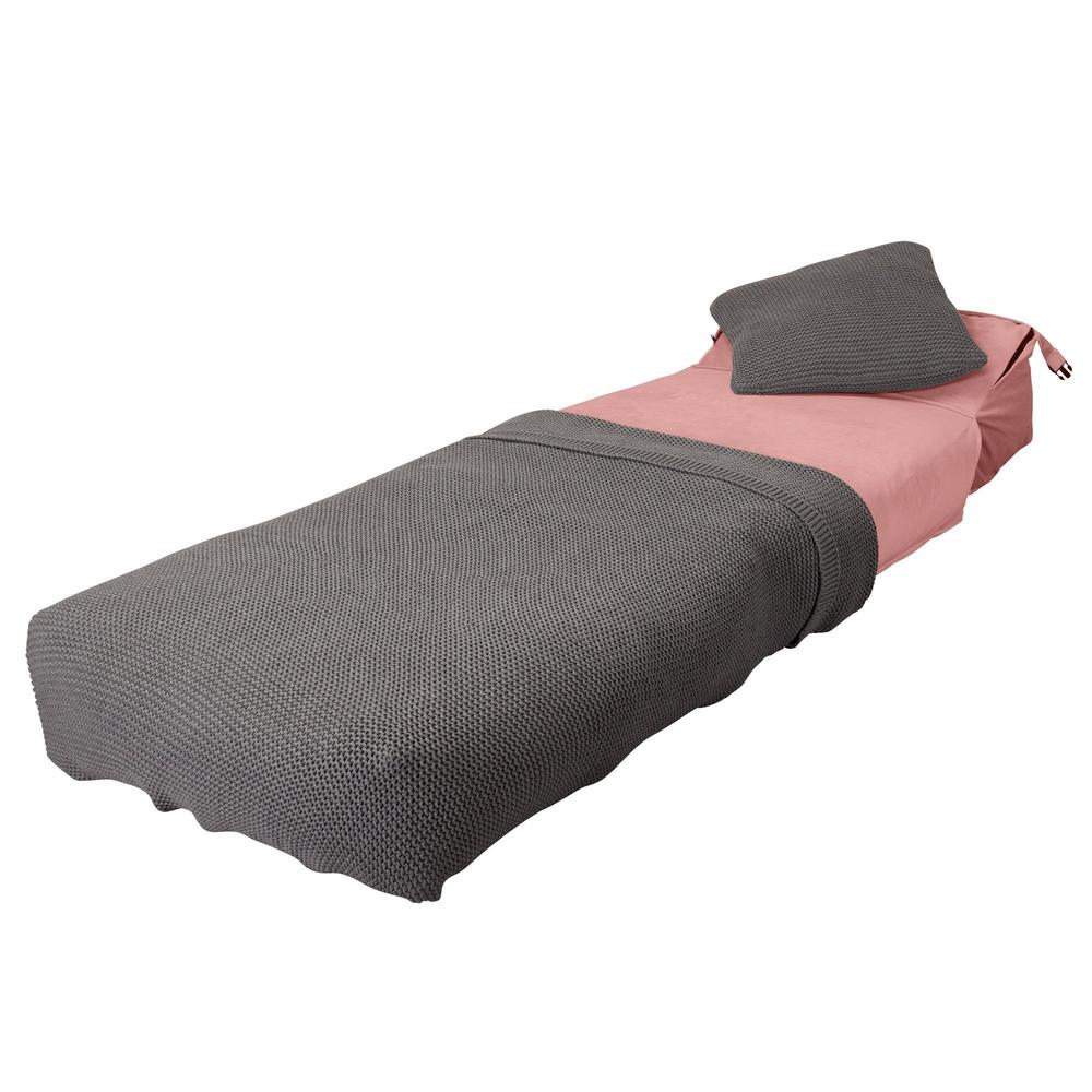 Avery Futon Stolseng Singel - Fløyel Rosa 05