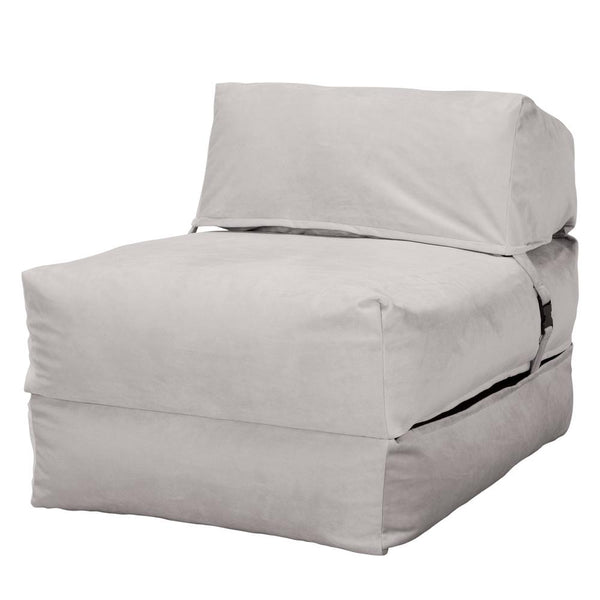 Avery Futon Stolseng Singel - Fløyel Sølv 01