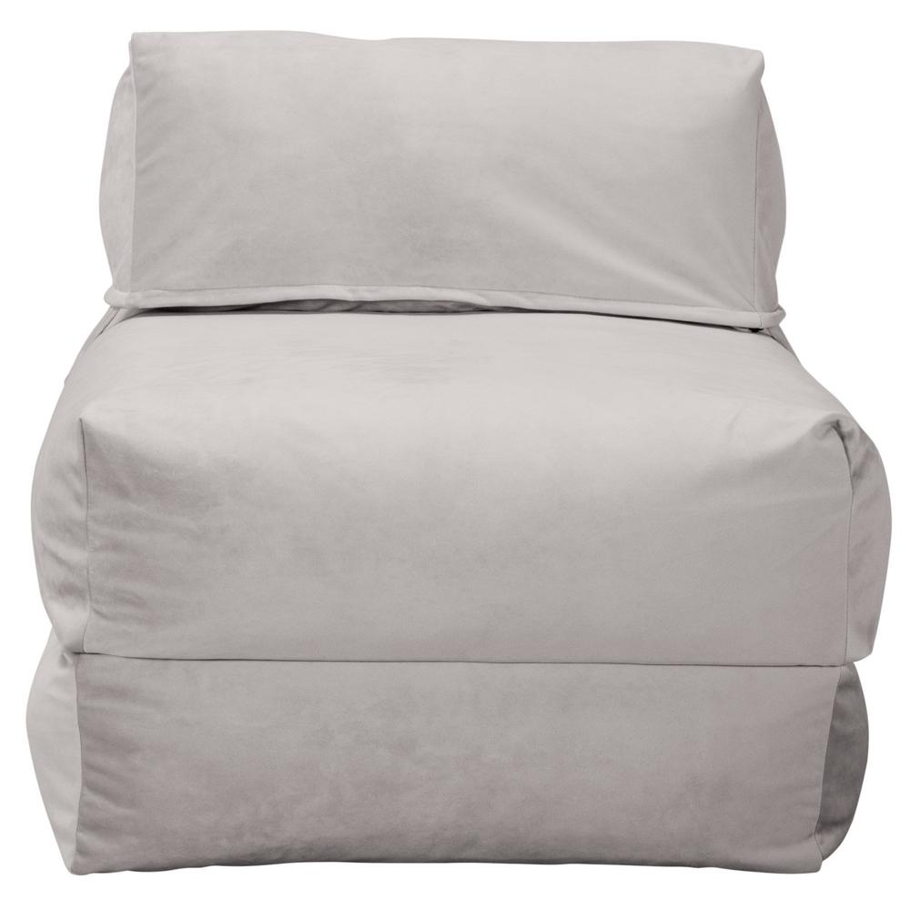Avery Futon Stolseng Singel - Fløyel Sølv 03