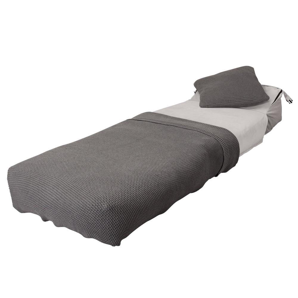 Avery Futon Stolseng Singel - Fløyel Sølv 05