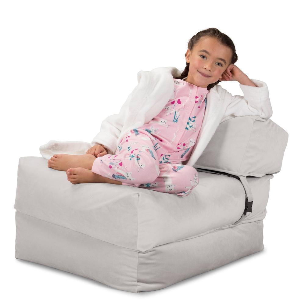 Avery Futon Stolseng Singel - Fløyel Sølv 06