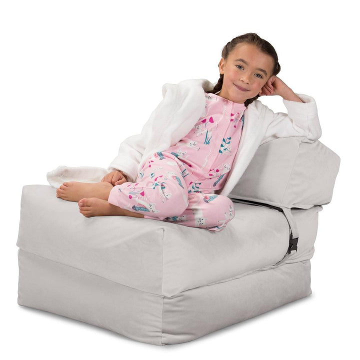 Avery Futon Stolseng Singel - Fløyel Sølv 06