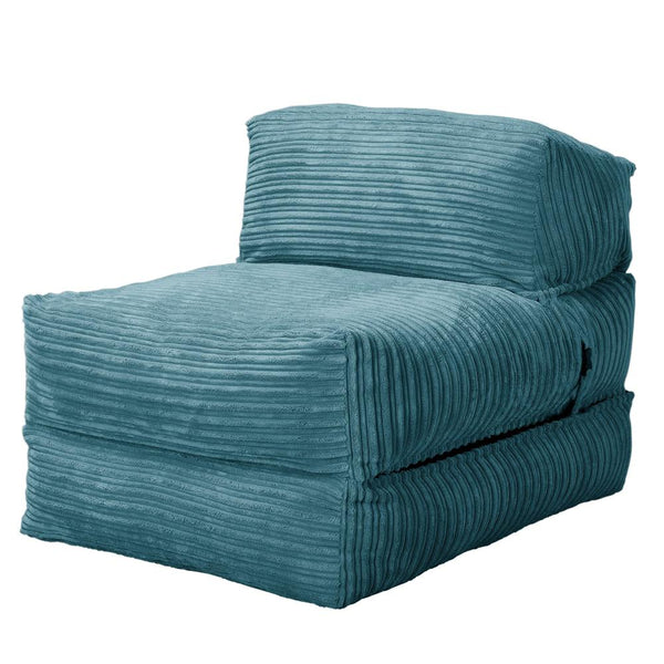 Avery Futon Stolseng Singel - Klassisk Cord Turkis 01