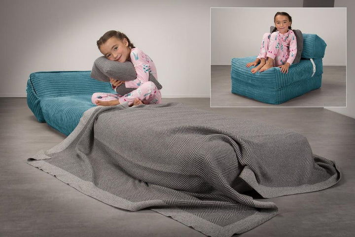 Avery Futon Stolseng Singel - Kordfløyel Turkis 02