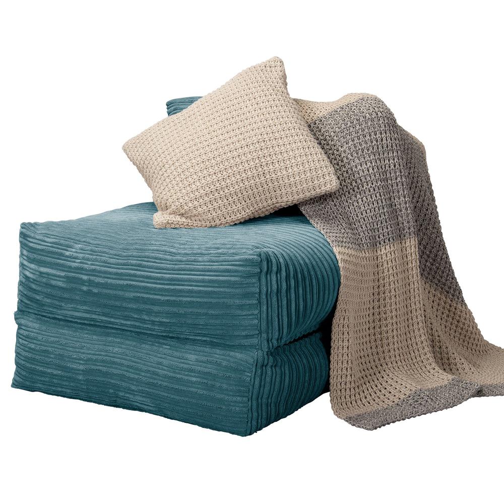 Avery Futon Stolseng Singel - Klassisk Cord Turkis 04