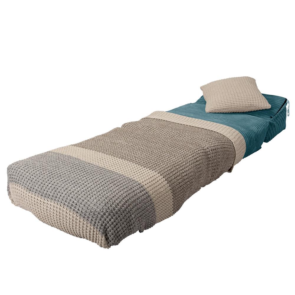 Avery Futon Stolseng Singel - Klassisk Cord Turkis 05