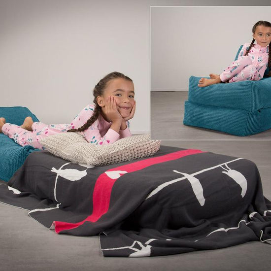 Avery Futon Stolseng Singel - Pom-pom Turkis 02
