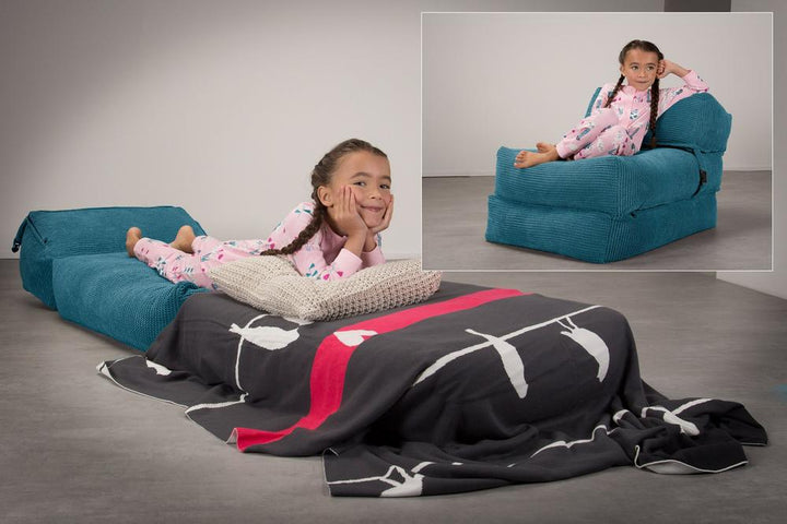 Avery Futon Stolseng Singel - Pom-pom Turkis 02