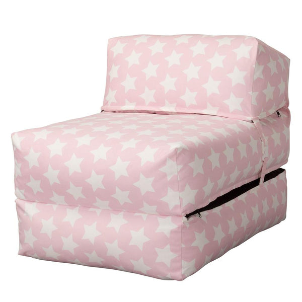 Avery Futon Stolseng Singel - Trykk Rosa Stjerne 01