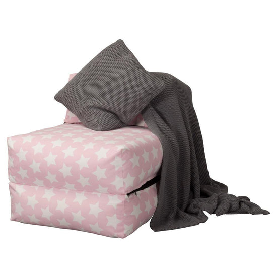Avery Futon Stolseng Singel - Trykk Rosa Stjerne 06